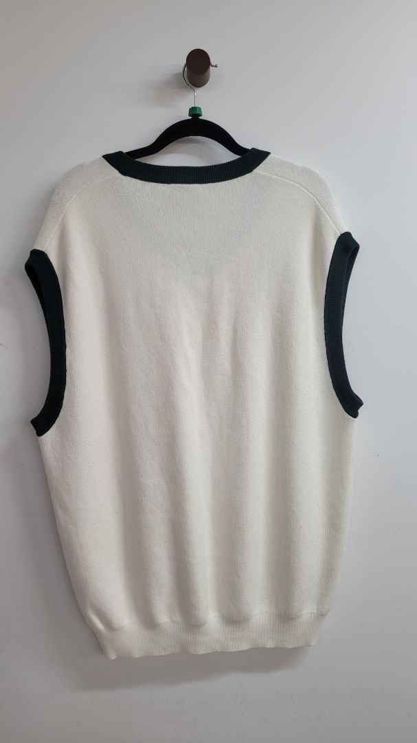 White and green Huffer vest, M