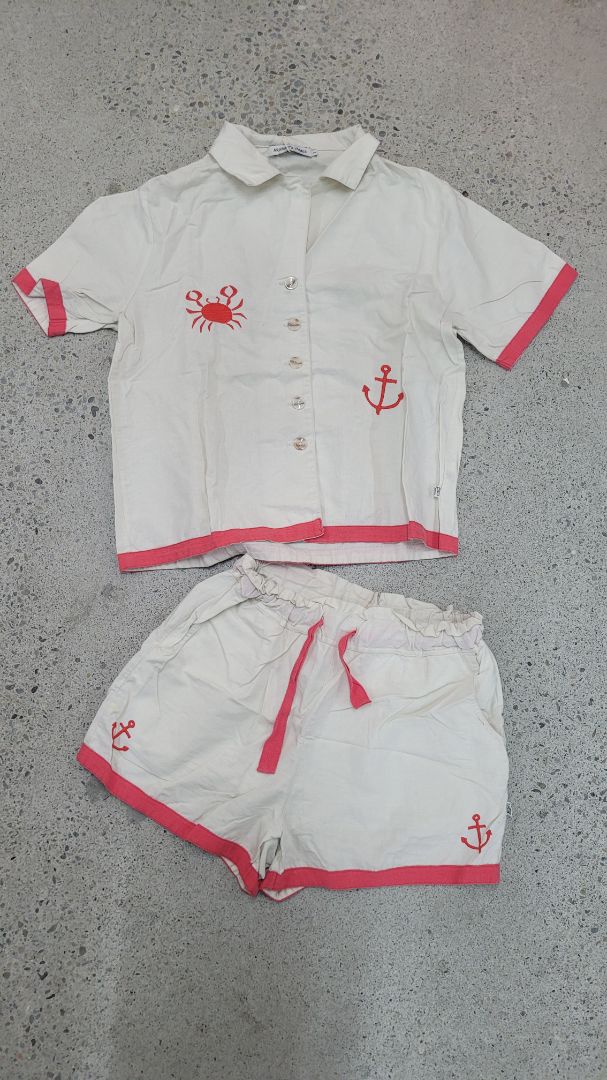 Cream and red Araminta james And shorts, S