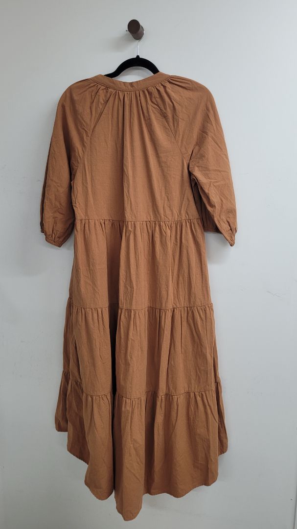 rust boho Dress, S