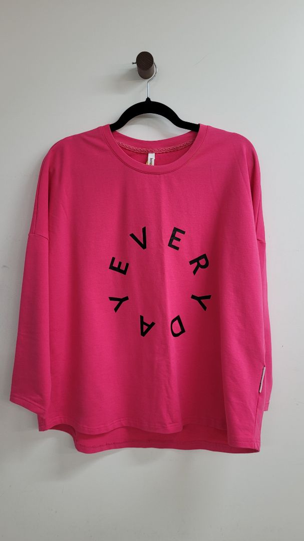 Pink Lemon Tree Long Sleeve Top, S