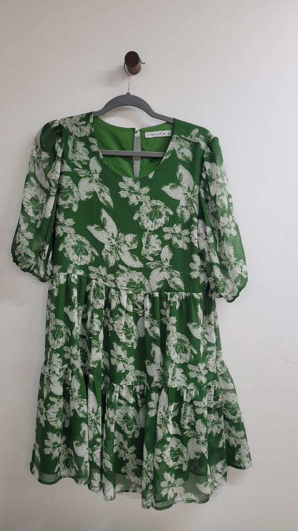 Green and white Seeking Lola Dress, 12