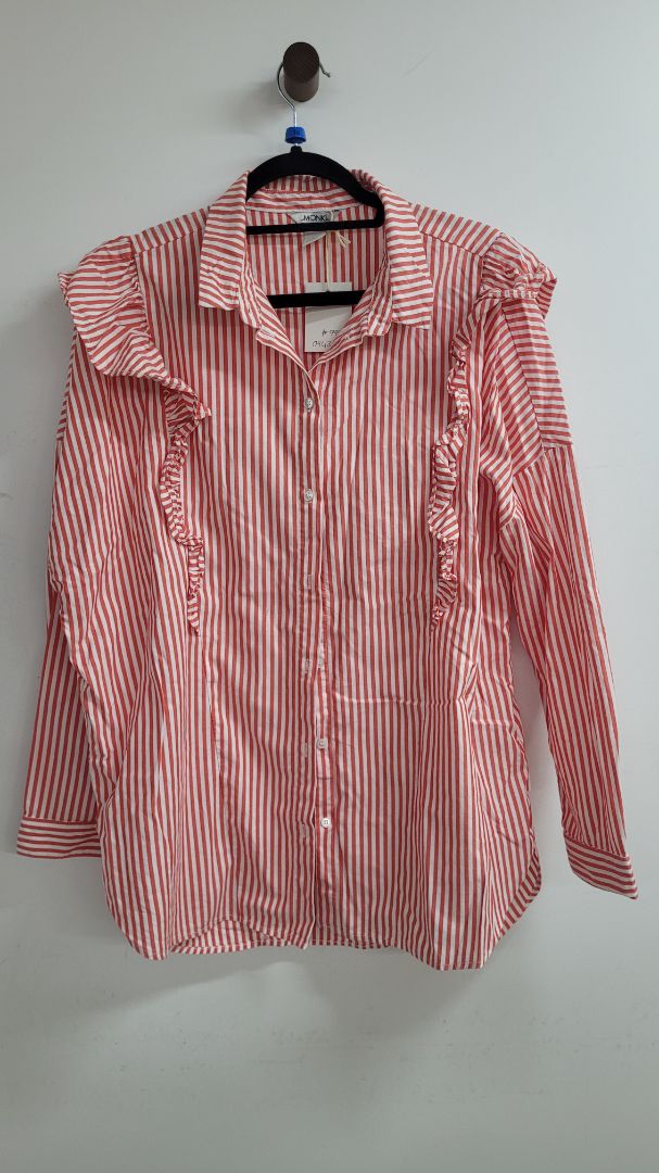Red and white Monkl Shirt, L