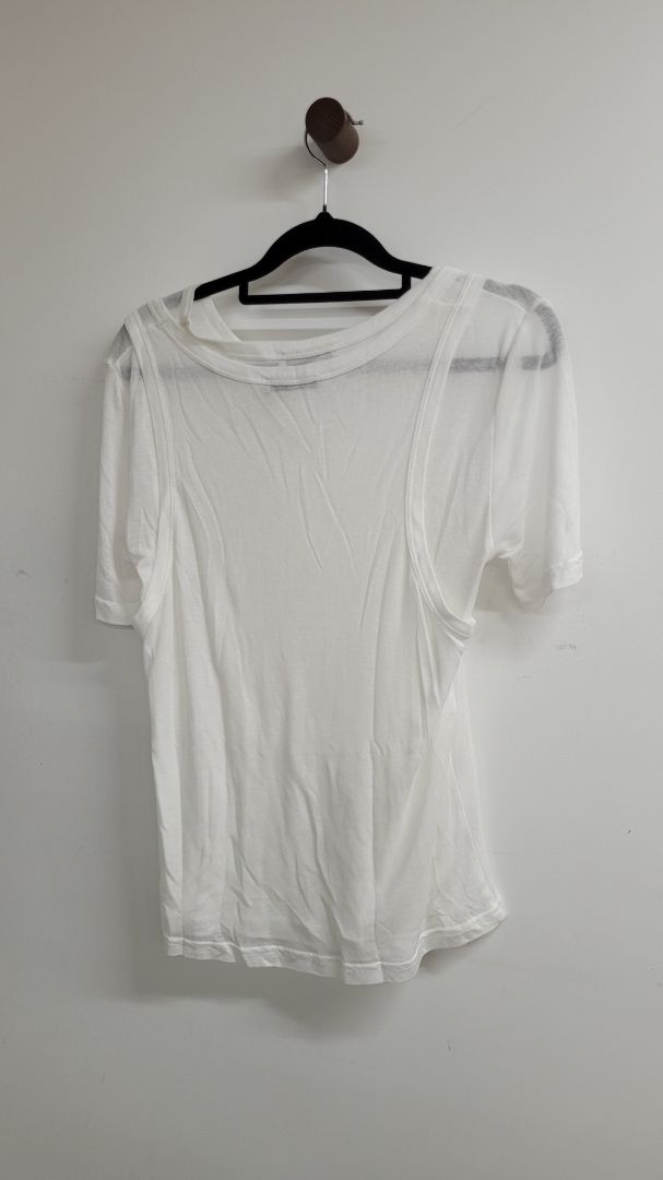 White Bayse Short Sleeve Top, M