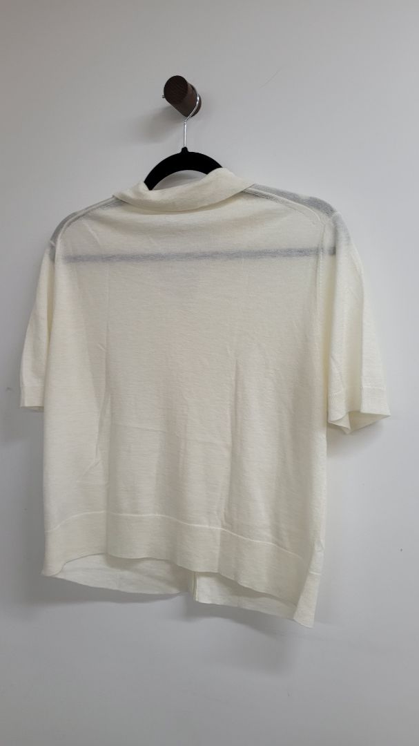 Cream Vince Short Sleeve Top, L
