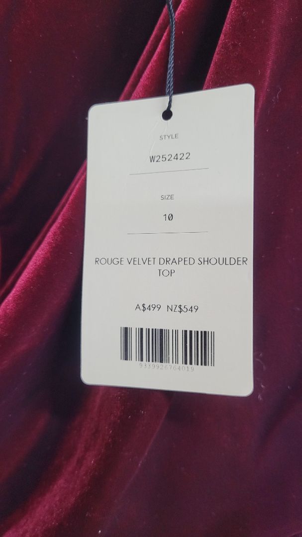 Red Carla Zampatti Long Sleeve Top, 10