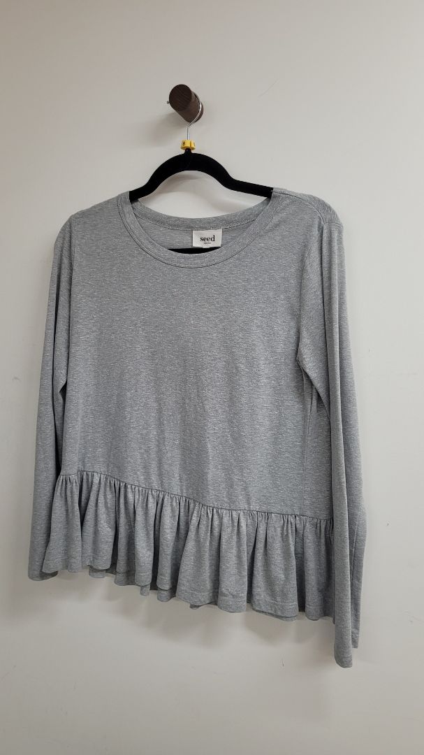 Grey Seed Long Sleeve Top, XS