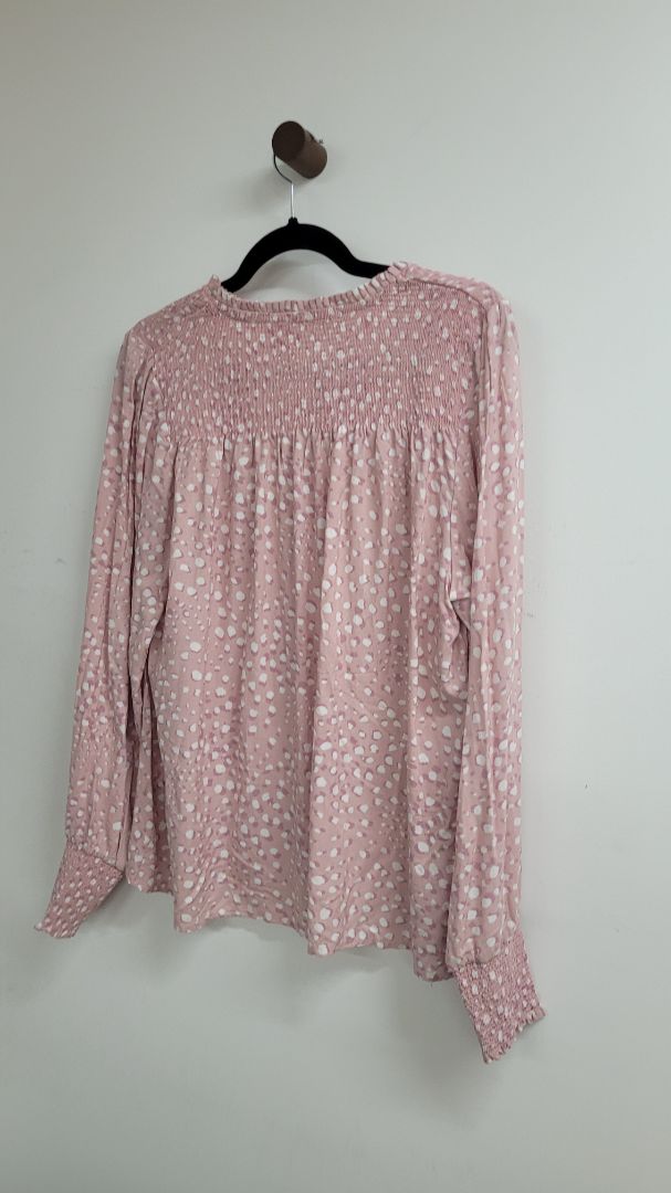 Pink and white Foxwood Long Sleeve Top, 8