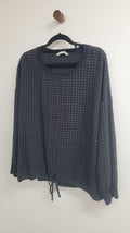 Black grey Seduce Long Sleeve Top, 12