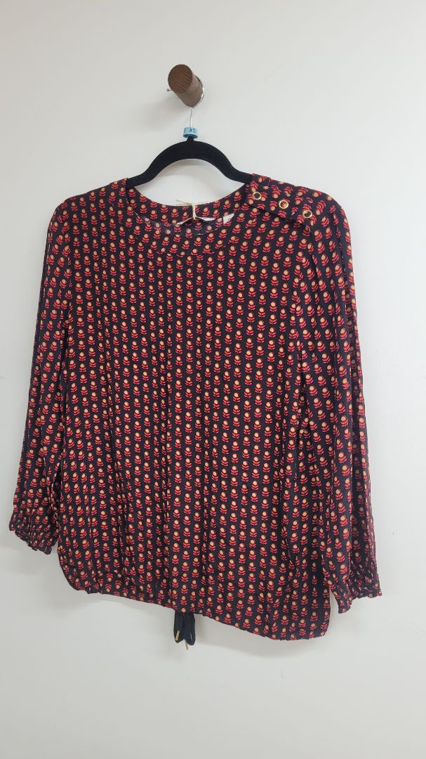 black,red Country Road Long Sleeve Top, xs