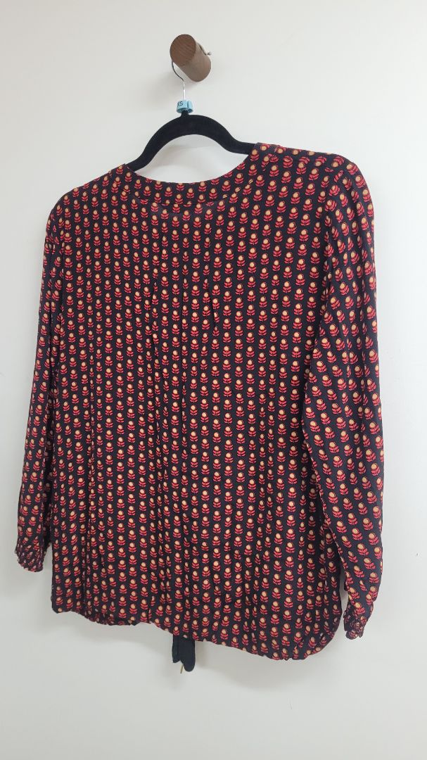 black,red Country Road Long Sleeve Top, xs