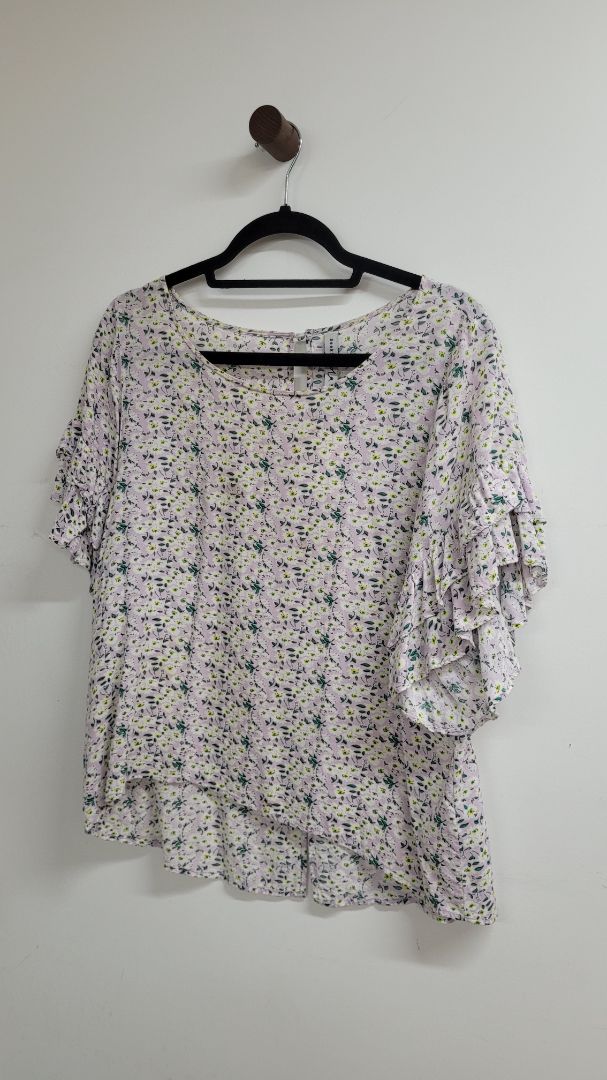 Pink floral Seeking Lola Short Sleeve Top, 10