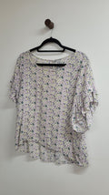 Pink floral Seeking Lola Short Sleeve Top, 10
