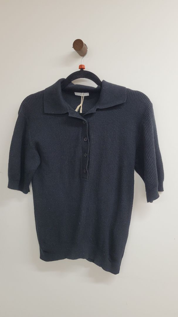 Black Laing Short Sleeve Top, S