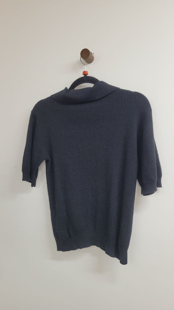 Black Laing Short Sleeve Top, S