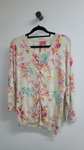 Cream floral Charlotte Cardigan, L