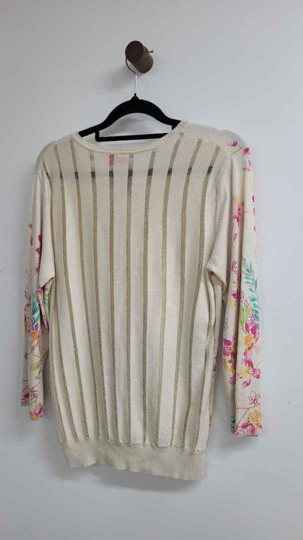 Cream floral Charlotte Cardigan, L