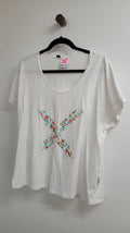 White Home-lee Short Sleeve Top, 10