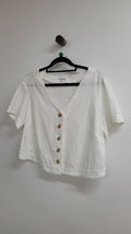 White Billabong Short Sleeve Top, 12