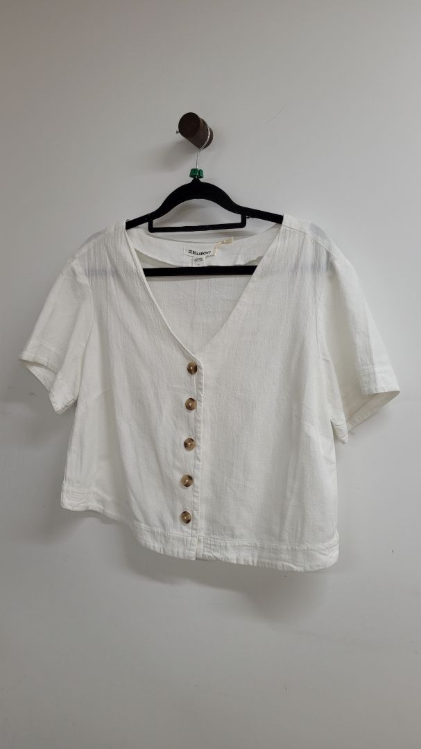 White Billabong Short Sleeve Top, 12