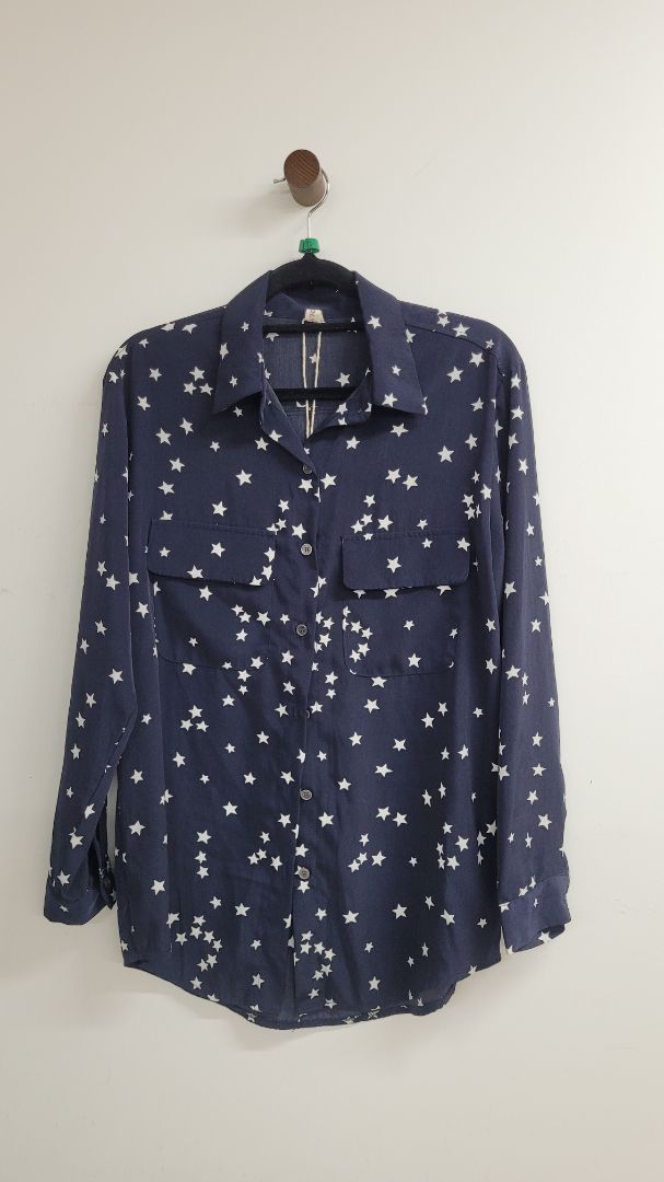 Blue with white stars Holy Chic Shirt, M