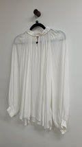 White Verge Long Sleeve Top, M
