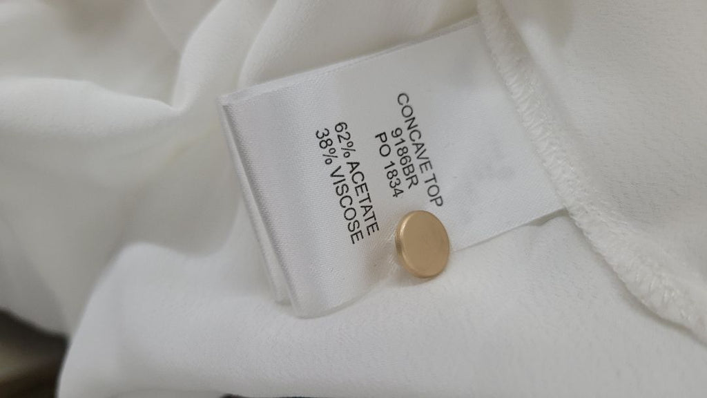 White Verge Long Sleeve Top, M