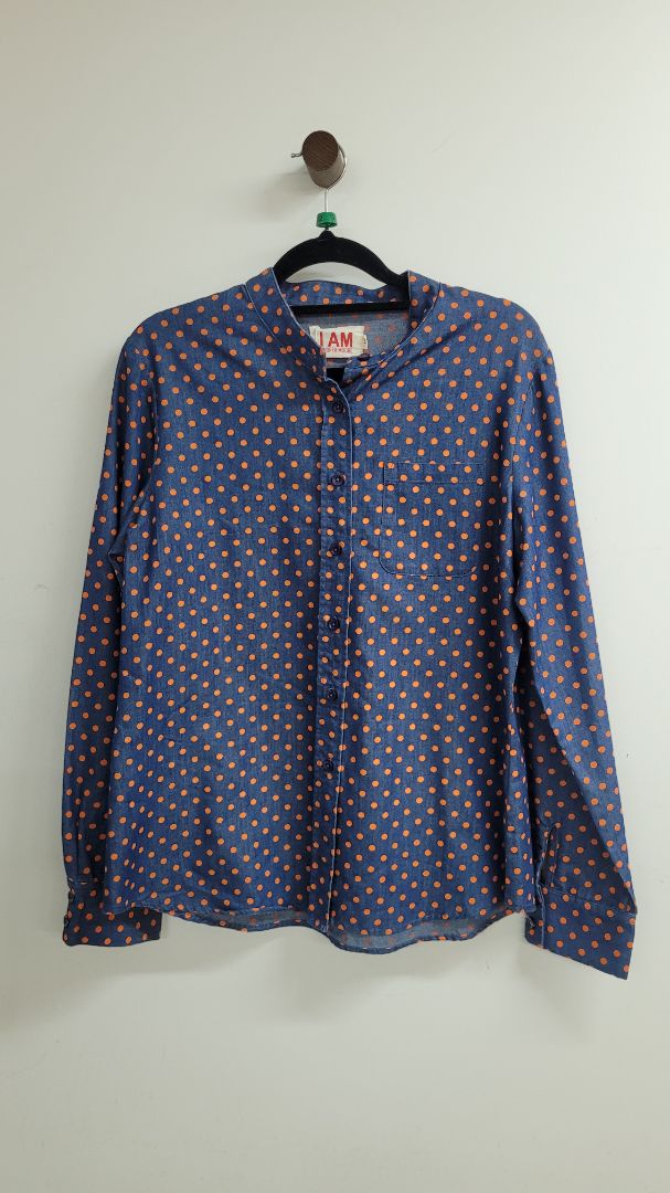 blue,orange Andrea Moore Long Sleeve Top, 12
