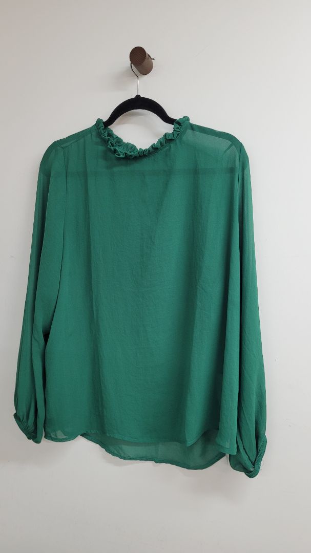 Green Blank space Long Sleeve Top, 12
