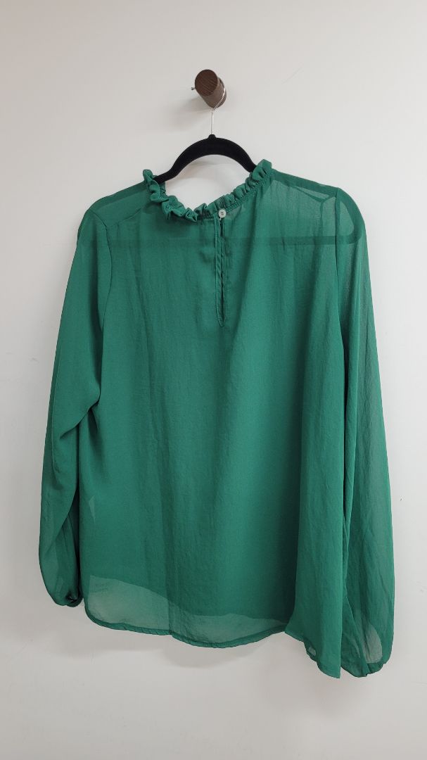 Green Blank space Long Sleeve Top, 12
