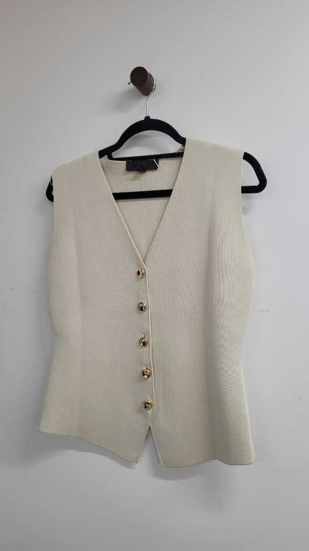 cream Zara Short Sleeve Top, L