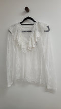 White Decjuba Long Sleeve Top, xl