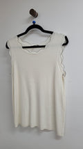 White Ann taylor Short Sleeve Top, L