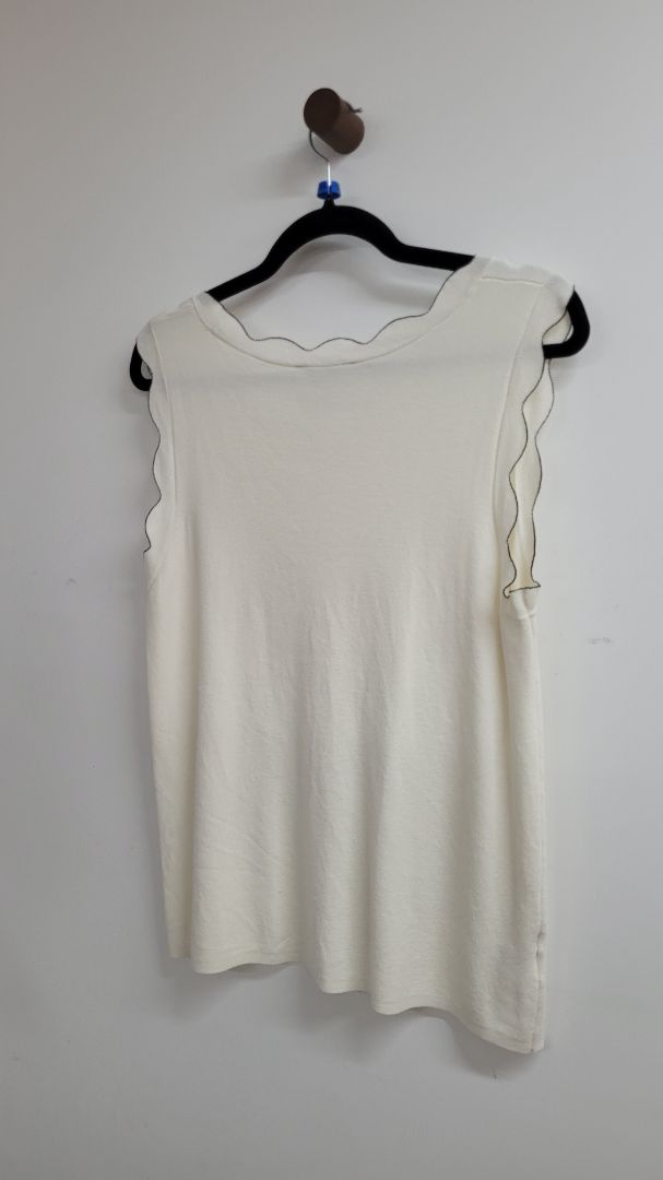 White Ann taylor Short Sleeve Top, L