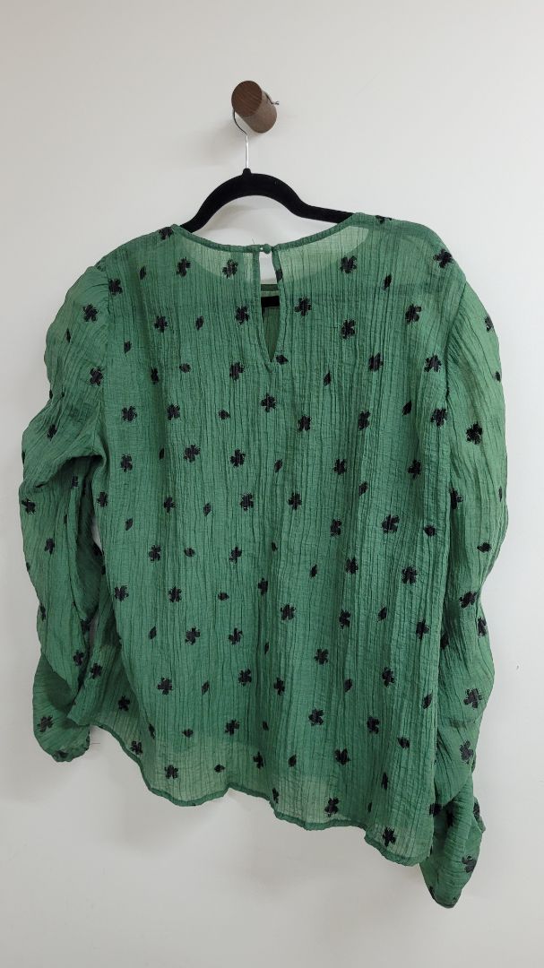 green,black Seeking Lola Long Sleeve Top, 14