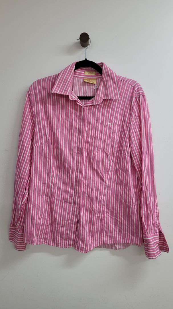 pink and white r.m williams Long Sleeve Top, 16