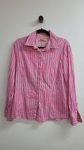 pink and white r.m williams Long Sleeve Top, 16