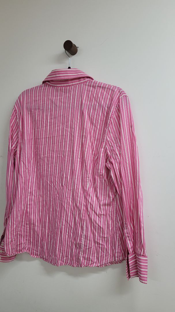 pink and white r.m williams Long Sleeve Top, 16