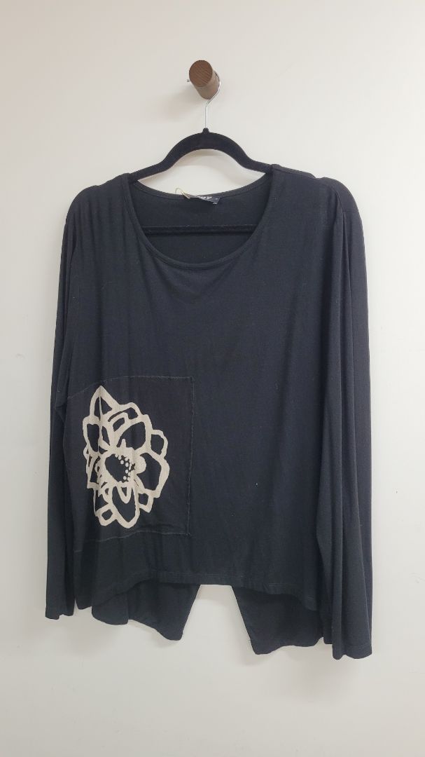 Black Toby Long Sleeve Top, 18