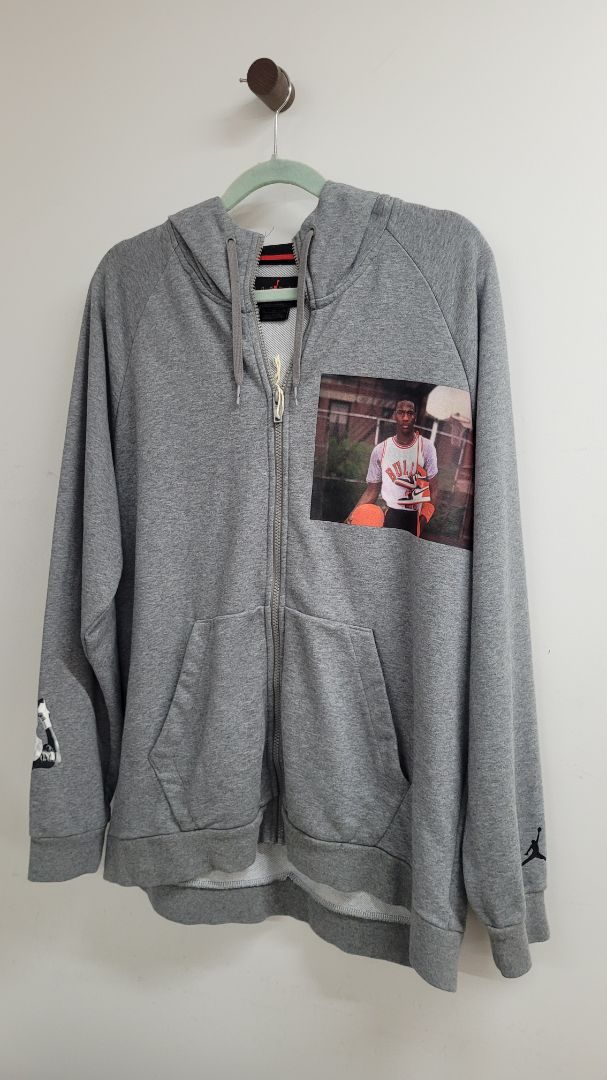 Grey Jordan Hoodie, XL