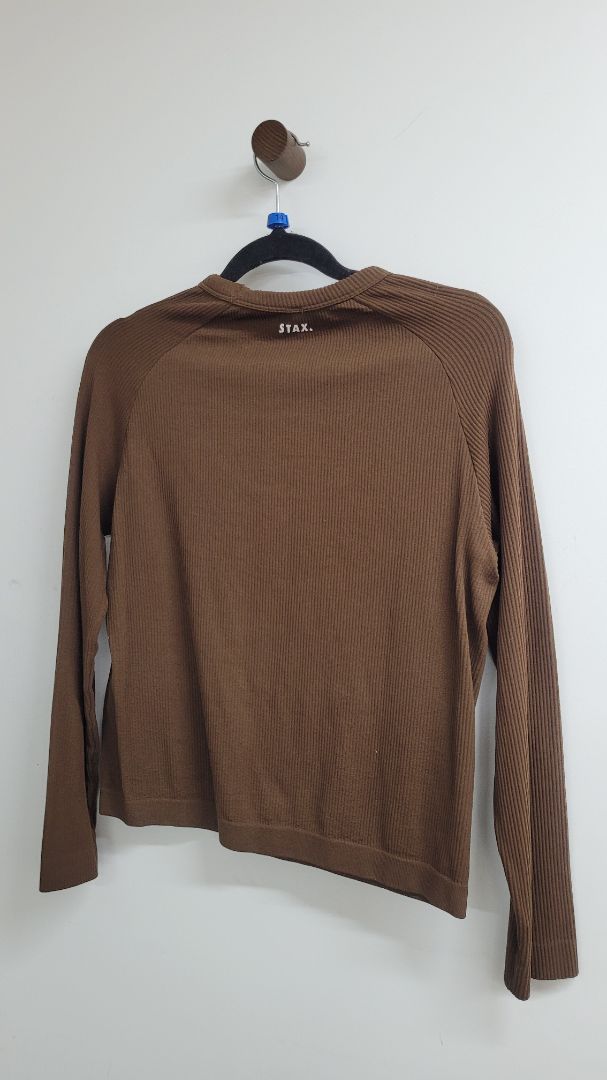 brown Stax Long Sleeve Top, XL