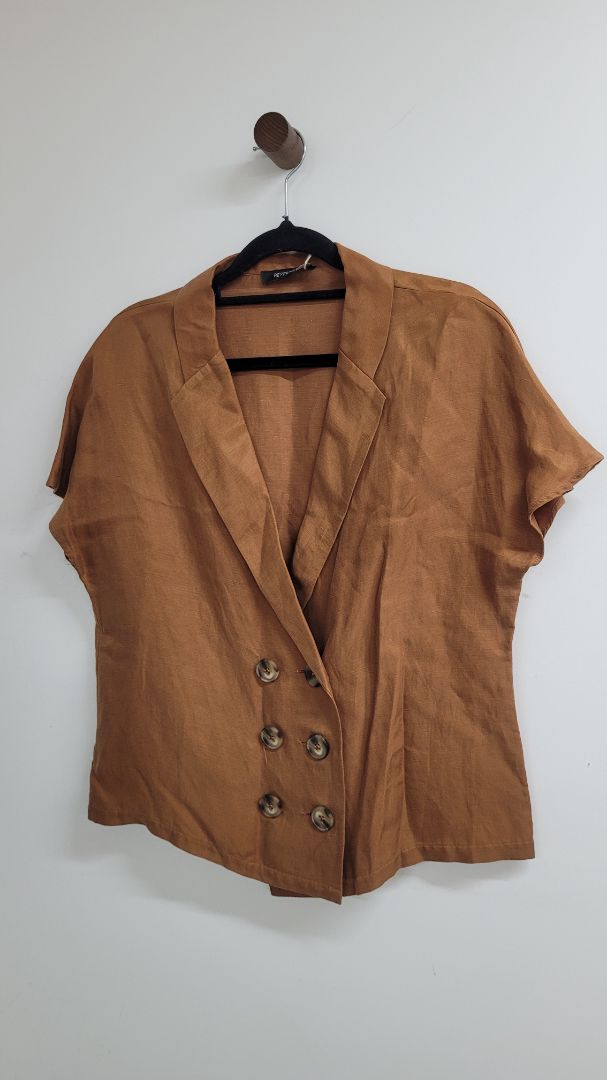 Brown Repertoire Short Sleeve Top, 10