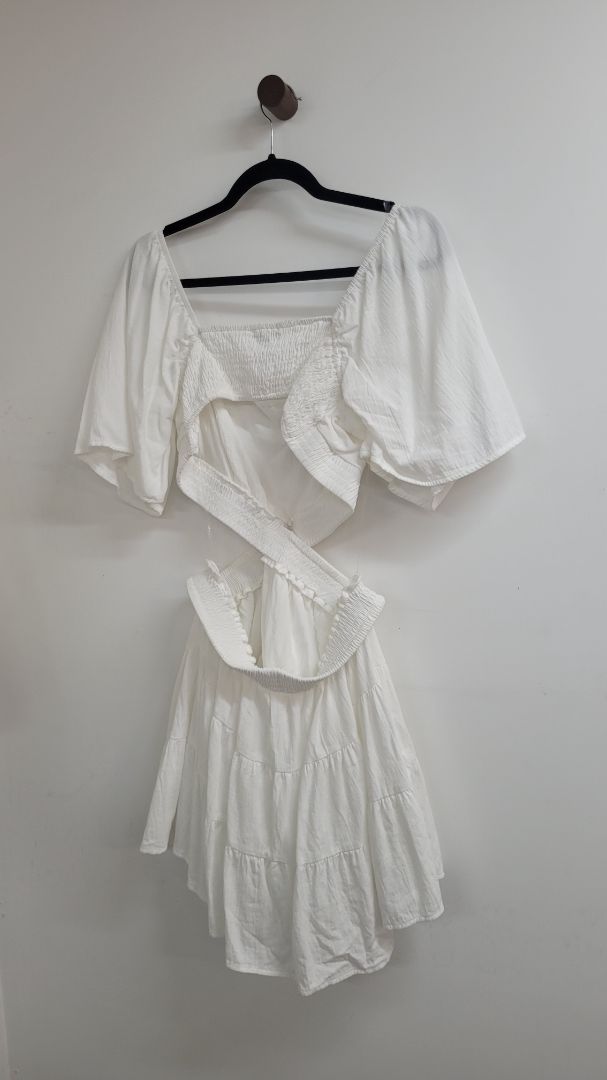 White Petal + Pup Dress, L