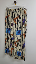 Cream black and blue Nyne Pants, 16