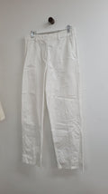 White Caitlin Crisp Pants, 12