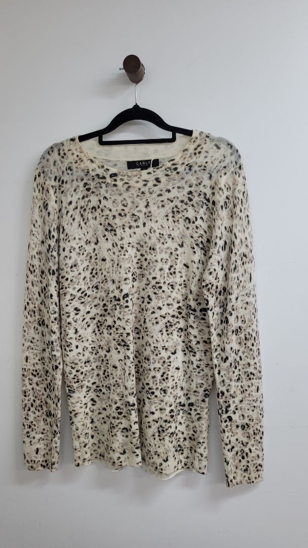 Leopard Cable Jumper, S