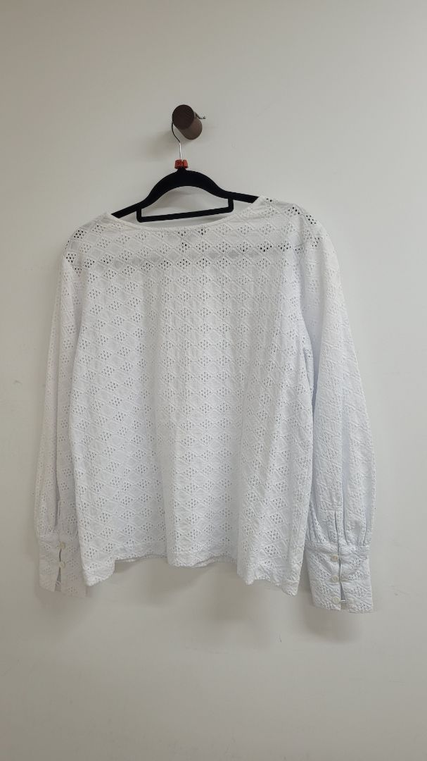 White Repertoire Long Sleeve Top, 10