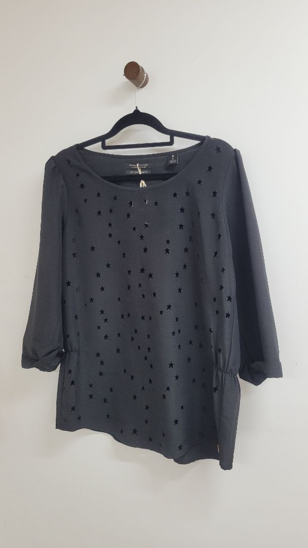 Black Maison Scotch Short Sleeve Top, 2