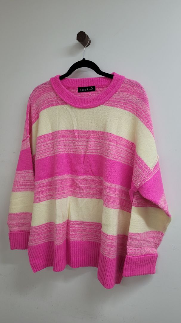 Pink and cream chloe moon Jumper, S