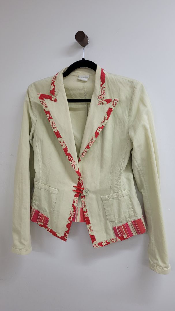 Pale yellow with red dries van noten Blazer, XS