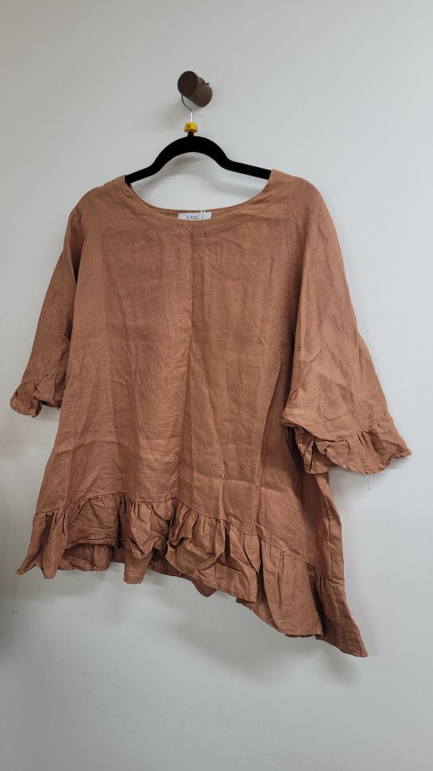 rust Tirelli Short Sleeve Top, Xl